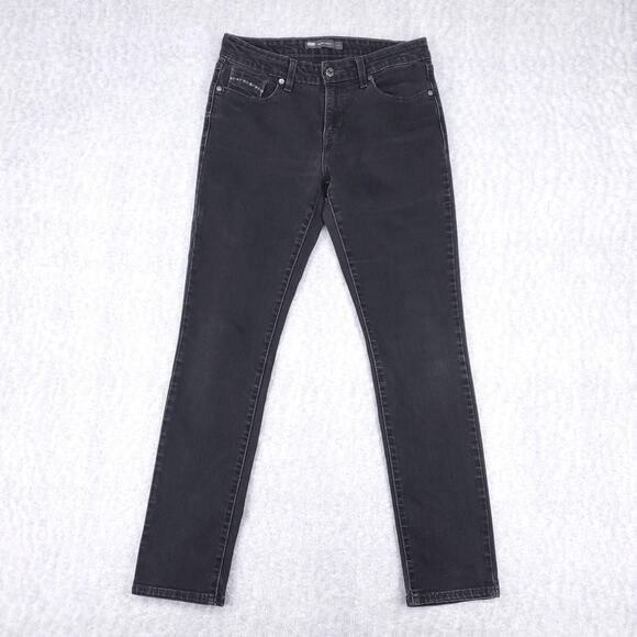Levi's Denim - Levi's Mid Rise Skinny Jeans Womens 8M Black Embroidered Pockets Modern Trendy